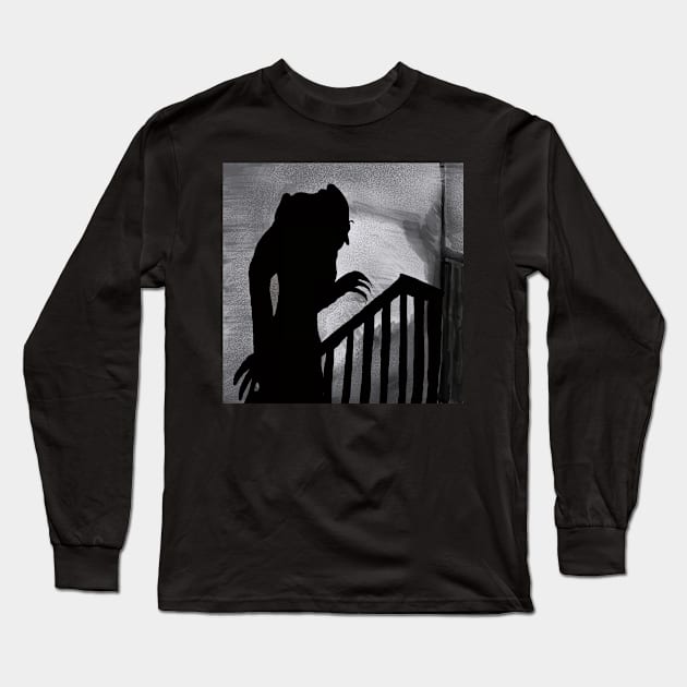 Nosferatu Long Sleeve T-Shirt by TL Bugg